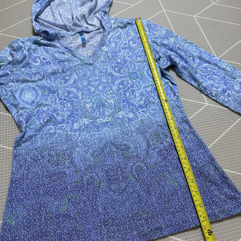 Kuhl Basel Burnout Hoodie M Blue Ombré Lightweight Cotton Blend - Picture 7 of 7